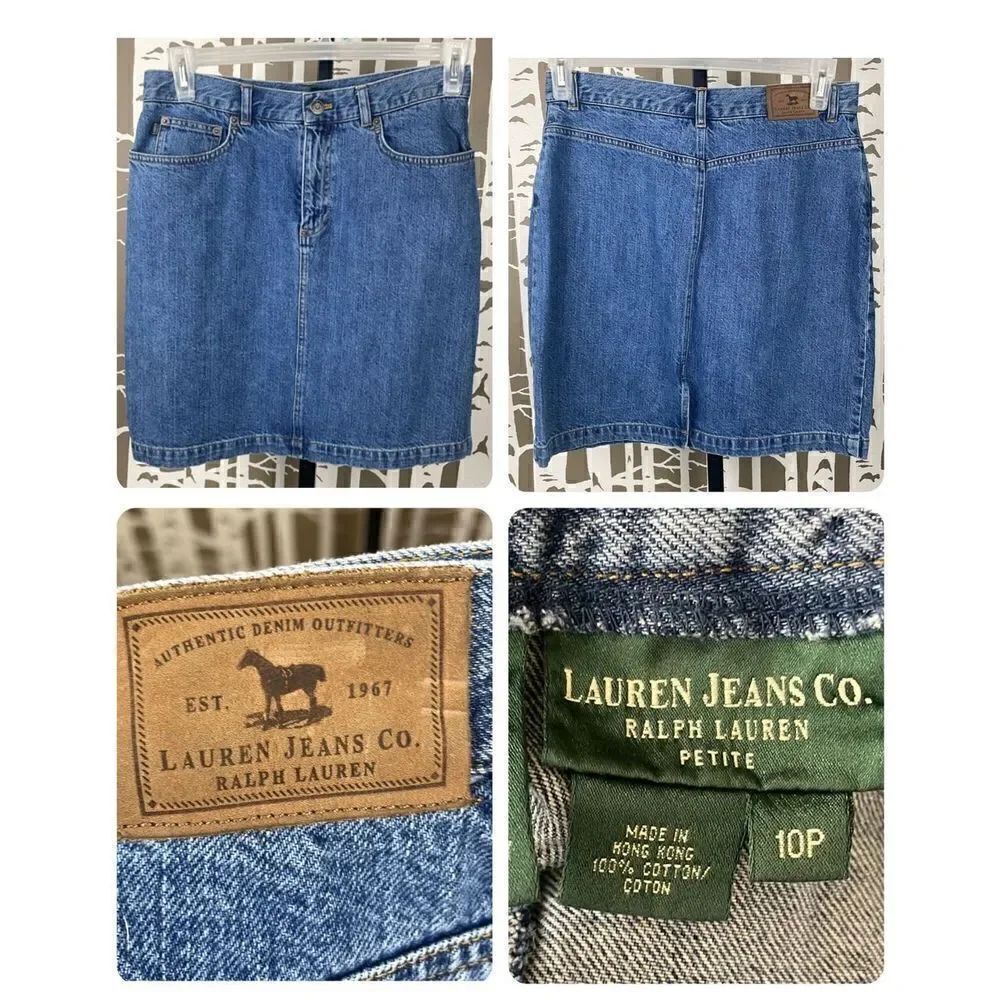 Ralph Lauren Lauren Jeans Co. Denim Mini Skirt sz 10P